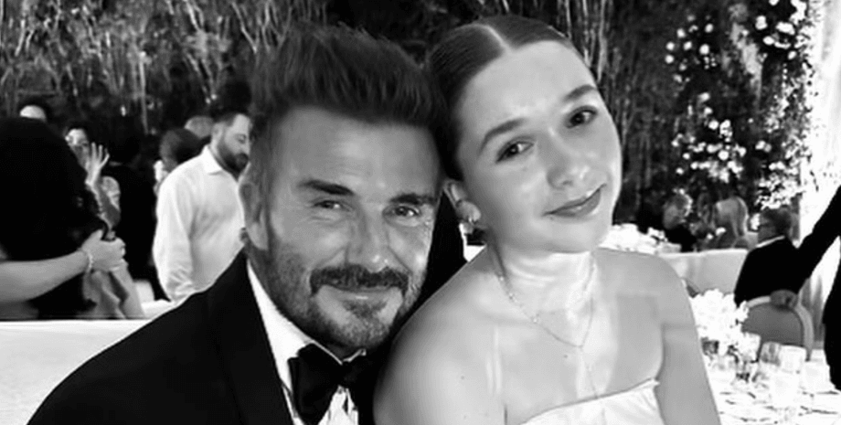 Дэвид Бекхэм с дочерью Харпер, виктория бекхэм стиль, мет гала 2024, дочь виктории бекхэм харпер