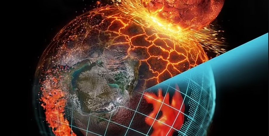 Тея, Земля, зіткнення Теї та Землі