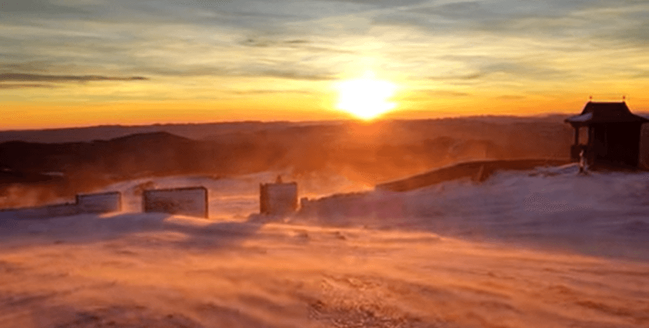 снег, погода, метель, гора, поп иван