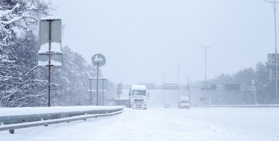 Непогода, Киев, въезд, транспорт, крупногабаритный транспорт, ограничения
