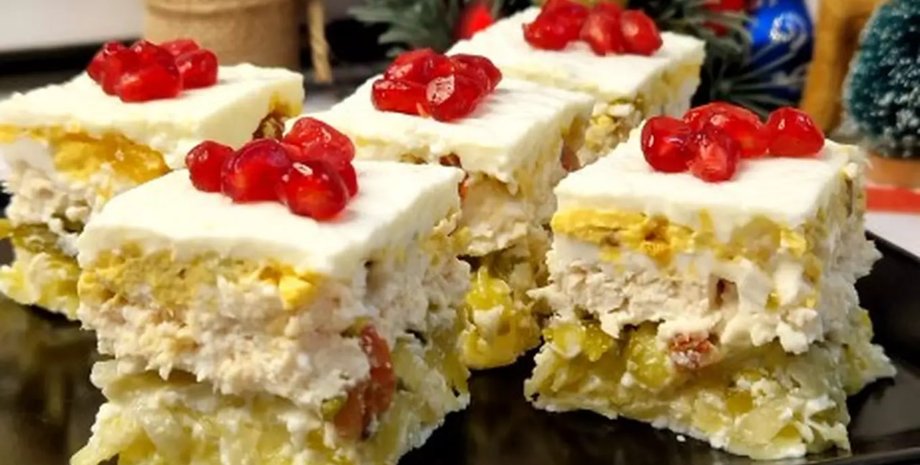 салат рождественский, праздничное меню