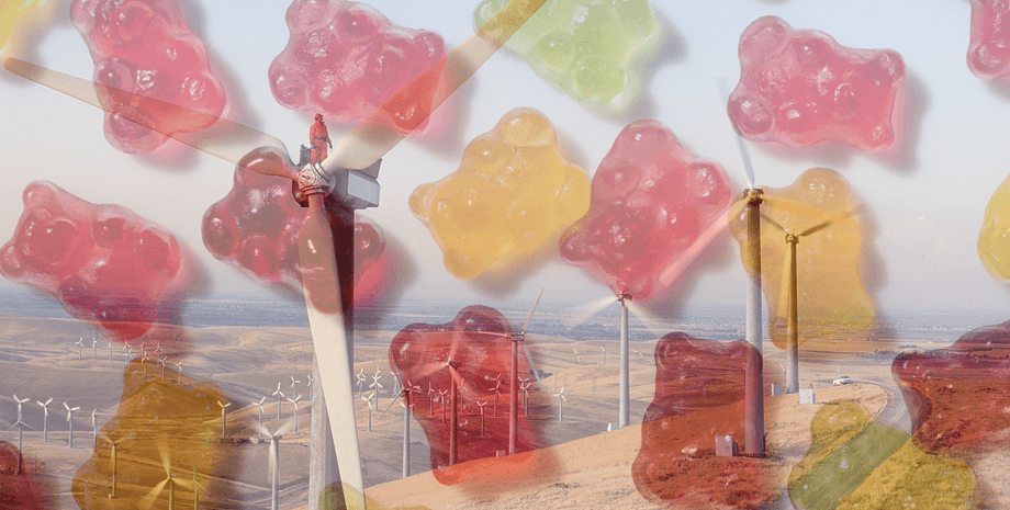 желейные конфеты, ветряки