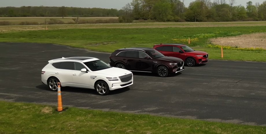 Mazda CX-90, Acura MDX Type S, Genesis GV80, Кроссоверы, Драг-рейсинг, Гонки, Заезд, Блогеры, Видео