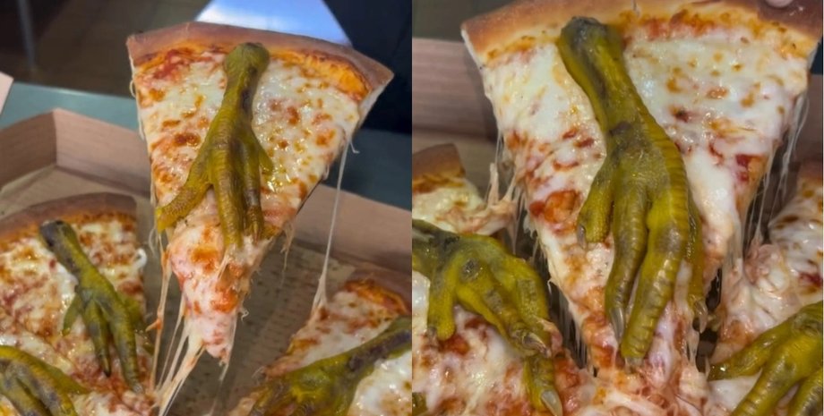 В одном из ресторанов продают пиццу с куриными лапками Социальные сети взорвала пицца с куриными лапками