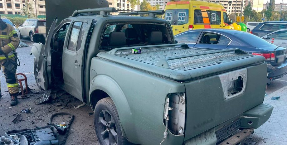 Последствия взрыва в Киеве