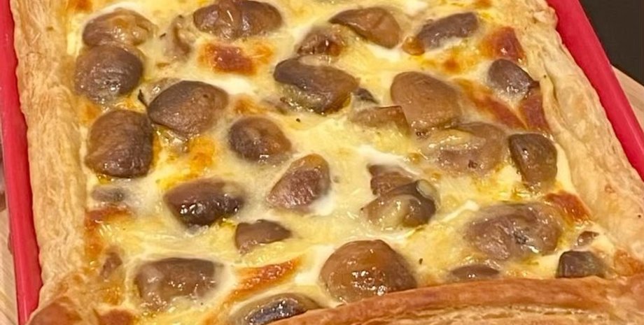 киш с курицей и грибами, пирог, кулинарные рецепты