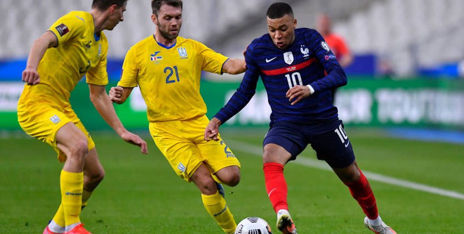 Футбол, Сборная Украины, Сборная Франции, Чемпионат мира-2022, Отборочный матч