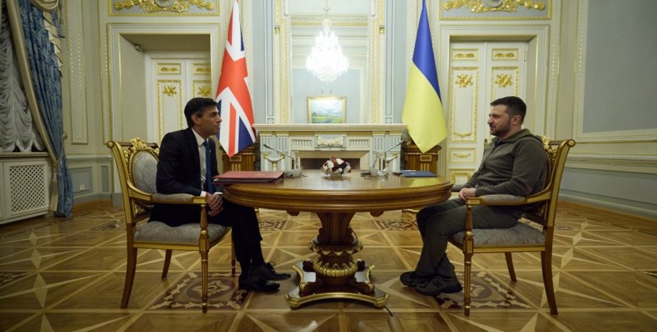 Риши Сунак и Владимир Зеленский