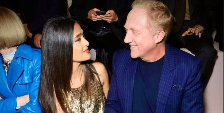 Сальма Хаєк та Франсуа-Анрі Піно, чоловік сальми хаєк, паризький тиждень моди, тиждень моди в парижі, McQueen