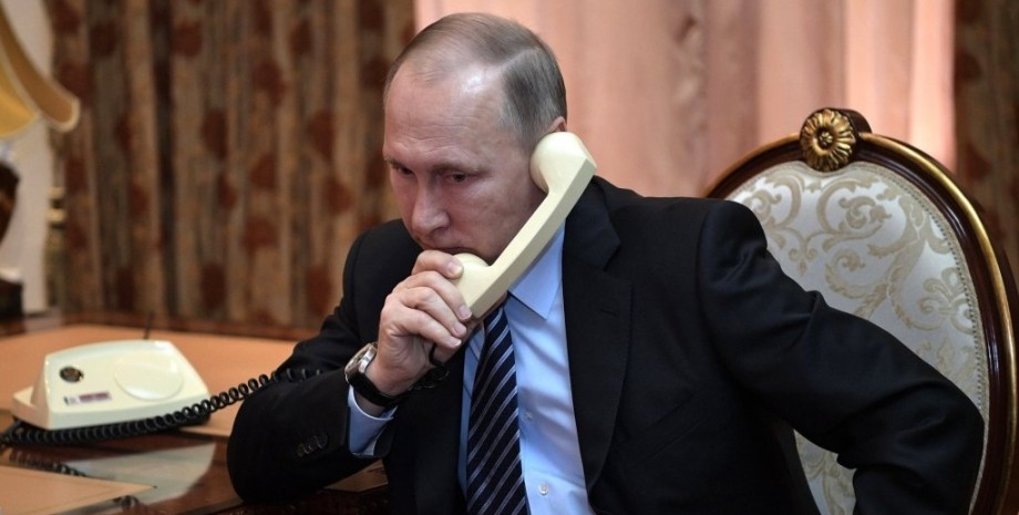 Путін, Володимир Путін, президент РФ, Путін з телефоном