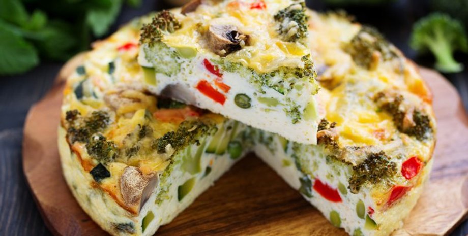 Сирна запіканка з овочами, несолодка запіканка, запіканка з кисломолочного сиру