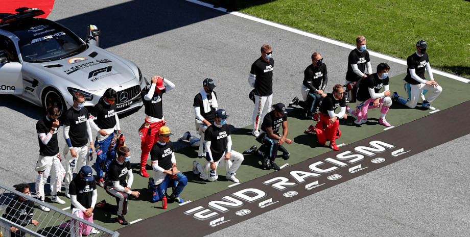 Акция перед стартом Гран-при Австрии. Фото: ESPN