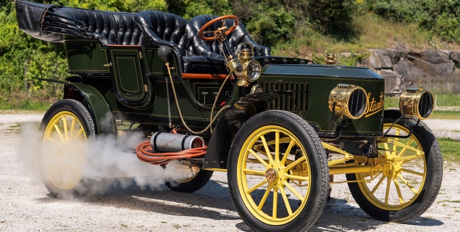 Stanley Model F 1908, паровая машина, автомобили Stanley, ретро авто