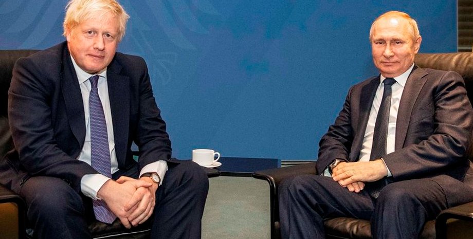 Борис Джонсон Владимир Путин