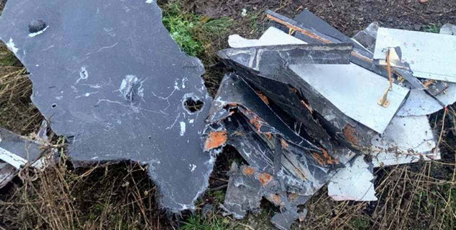 Обломки БПЛА, дрон, Шахед