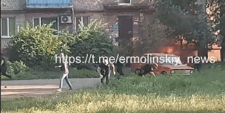 атошник подорвался на гранате