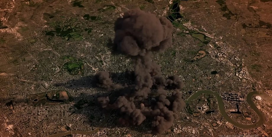 Ядерний удар по Лондону, ядерна зброя, ядерна загроза, ядерна війна