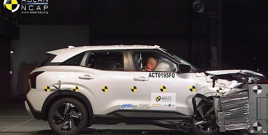 краш-тест мицубиши, Mitsubishi Xforce, краш-тест Mitsubishi, новый Mitsubishi Xforce, кроссовер Mitsubishi