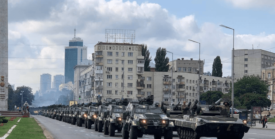 парад, день независимости, репетиция парада в Киеве