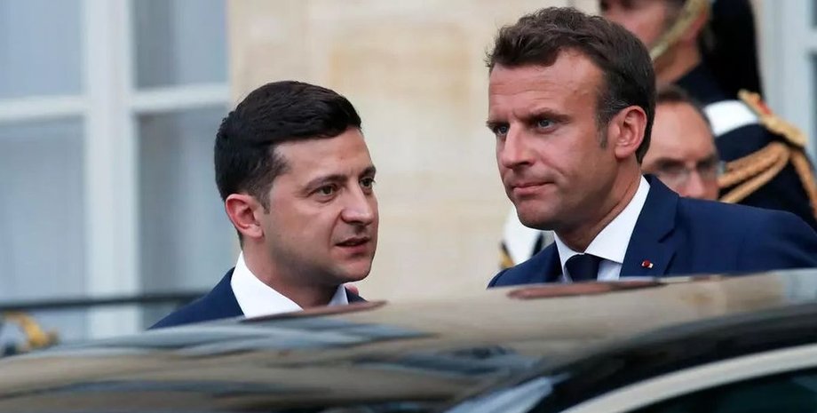 макрон, президент Франції, зелений, президент України
