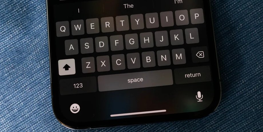 Клавіатура iPhone ios 26 друк