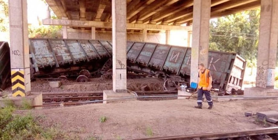 Запорожье, поезд, авария,