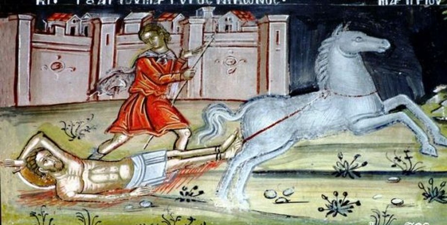 Мучение святого преподобномученика Никона Сицилийского