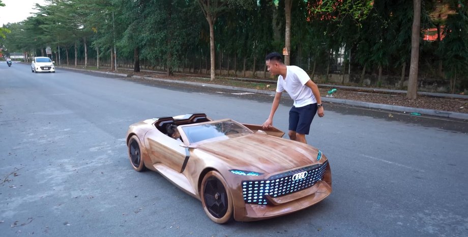 Впечатляющий концепт Audi Skysphere воссоздали в дереве