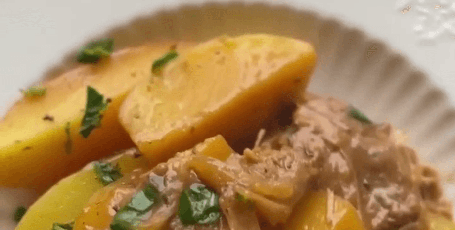 картопля з м'ясом, їжа