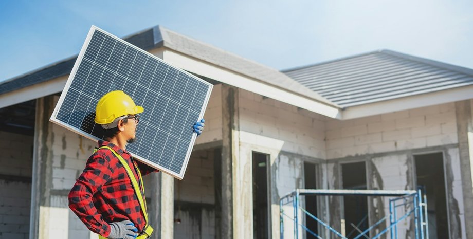 сонячні панелі установка монтаж монтаж сонячні батареї