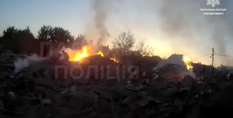 сумы, ракетный удар, попадание ракеты, российско-украинская война, ракетная атака, ракетный обстрел