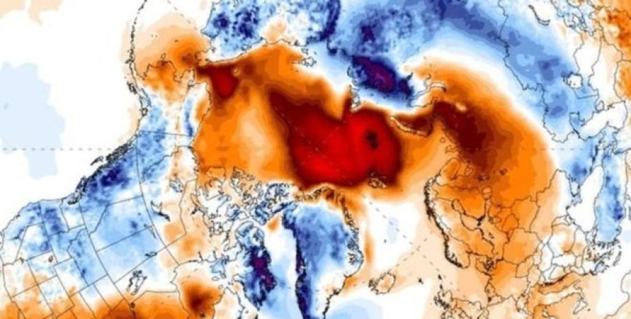 Температура на Северном полюсе / Фото: University of Maine / climatereanalyzer.org