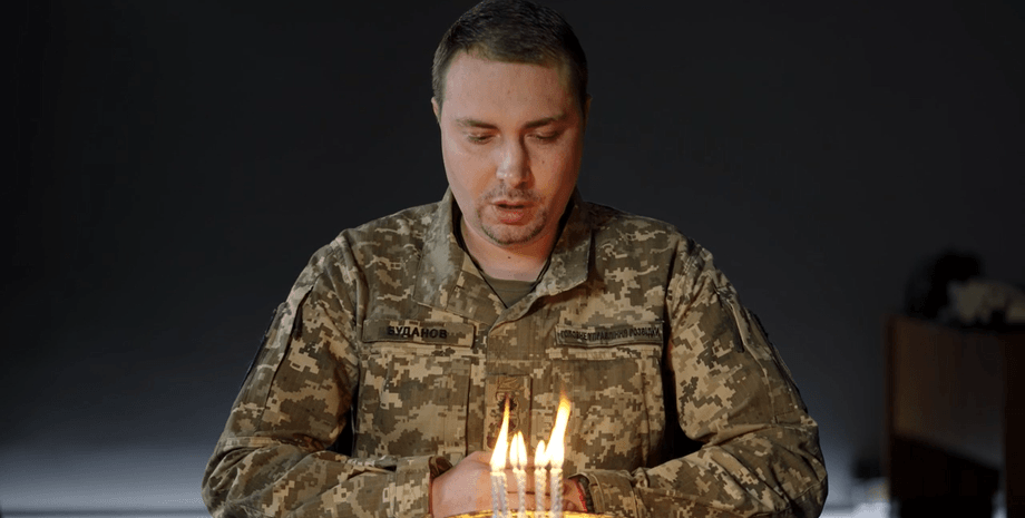 Кирило Буданов, торт, свічки, привітання, ГУР, бажання