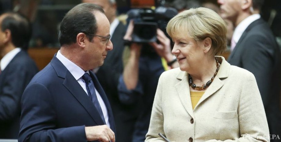 Франсуа Олланд и Ангела Меркель / Фото: Telegraf-EPA