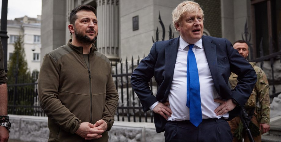 борис джонсон, владимир зеленский, киев, военная помощь