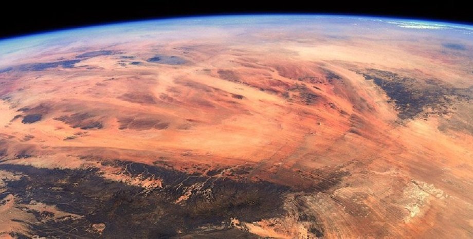 Земля, красный цвет, космос, фото