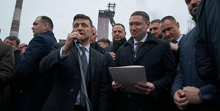 Президент Зеленский на предприятии "Львовуголь". Фото:  "Преступности.НЕТ"