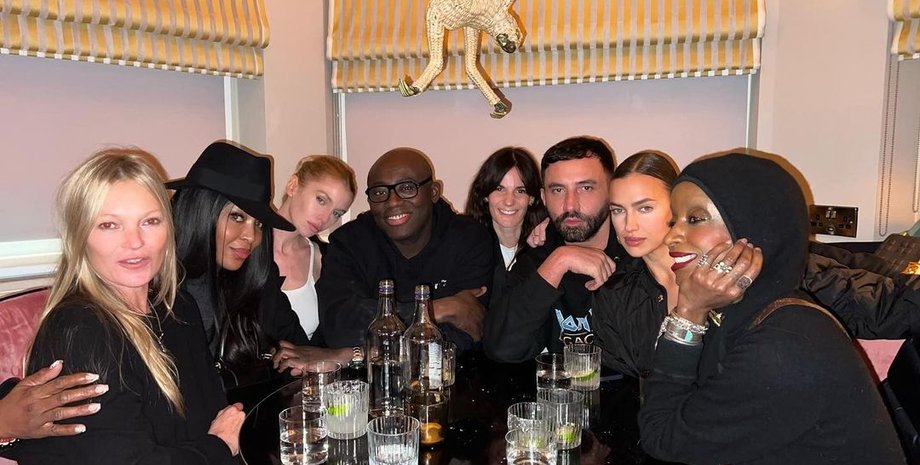 Эдвард Эннинфул, Кейт Мосс, Ирина Шейк, Наоми Кэмпбелл