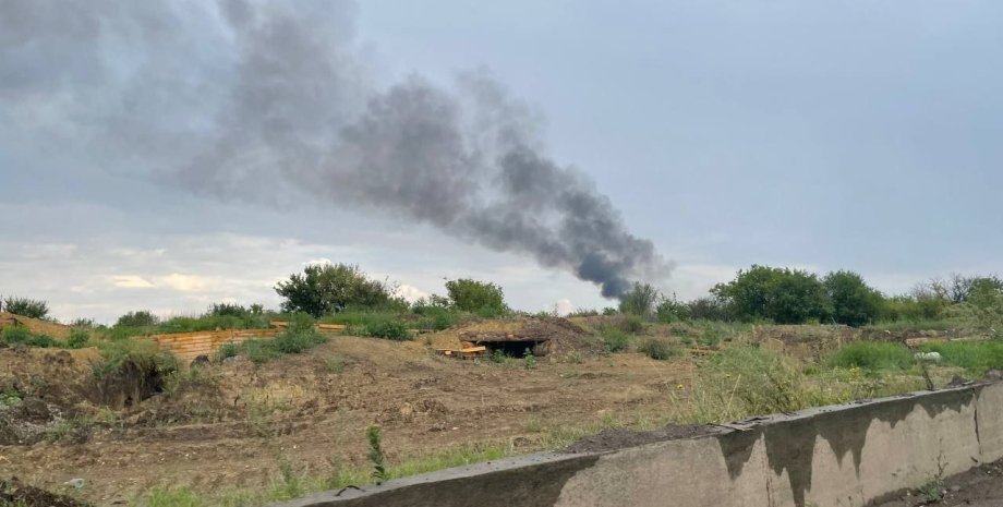 Пожар в Донецкой области, фото