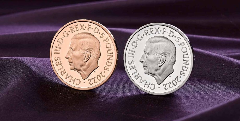 Карл III, принц чарльз, монета, фунти стерлінгів, пенси, нові британські монети