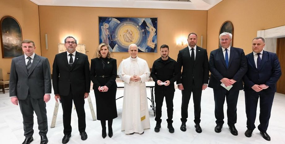 папа римський, зеленський, оелна зеленська, зустріч у ватикані