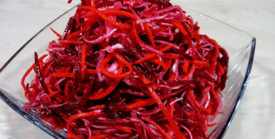 салат із буряка та капусти салат, закуска, буряк, капуста, страва, закуска