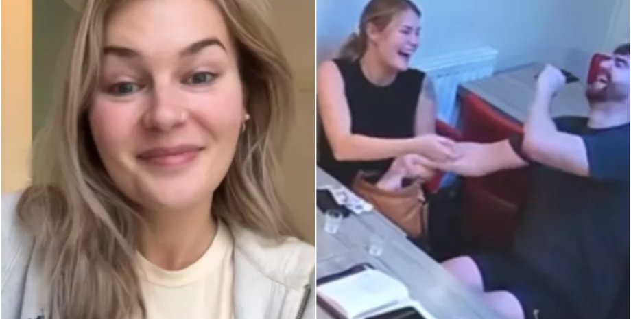 Пара поела в ресторане, а потом получила запись с камер наблюдения, этот ролик стал вирусным в сети, Великобритания