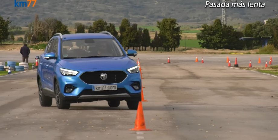 MG ZS, Кроссоверы, Испытания, Видео, Эксперты, Управляемость, Испания, Тесты, Лосиный тест