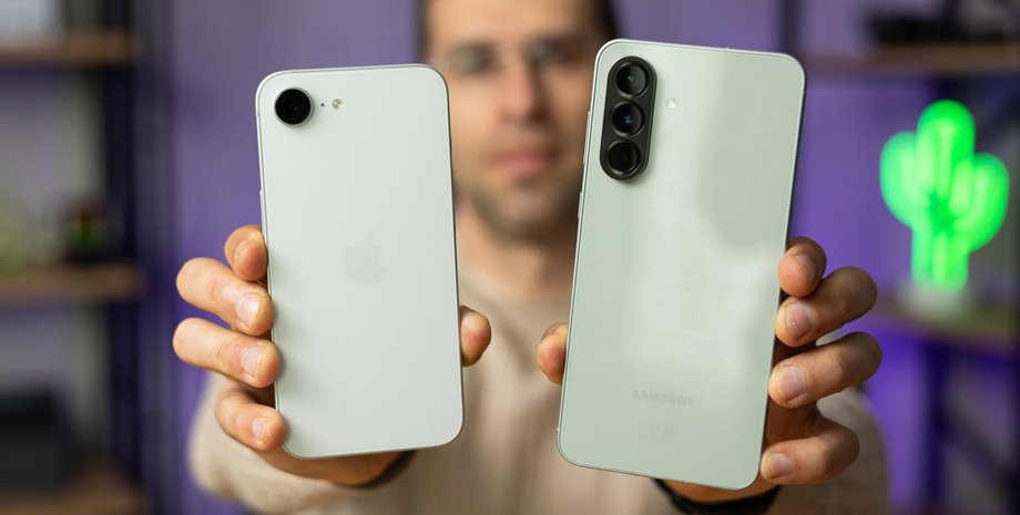 Apple iPhone 16e і Samsung Galaxy A56 Apple iPhone 16e і Samsung Galaxy A56 смартфони