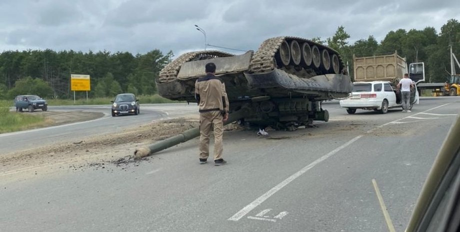 танк, дорога, сахалин, фото