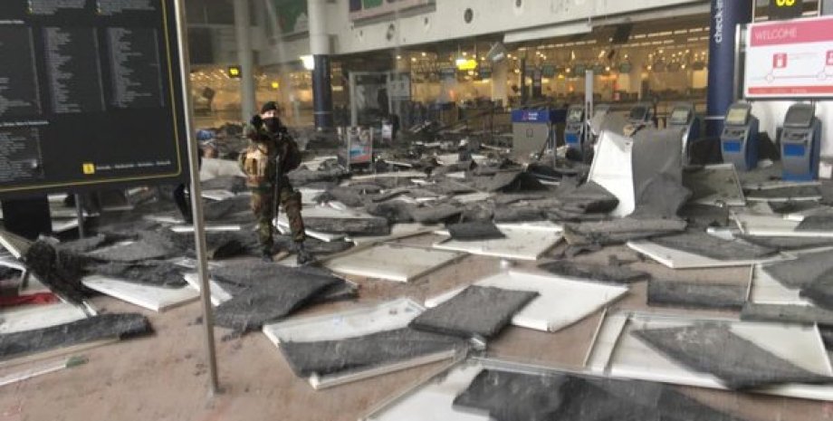 Последствия теракта в аэропорту Брюсселя / Фото: Twitter
