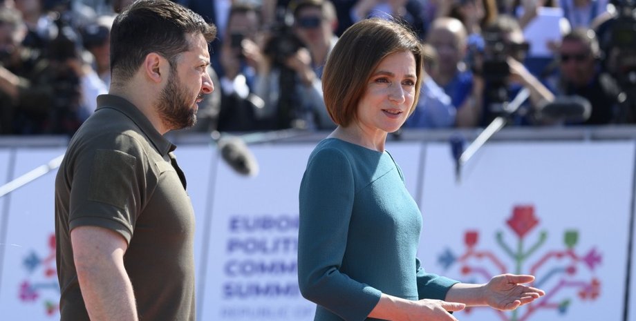 президент України Володимир Зеленський, президент Молдови Мая Санду