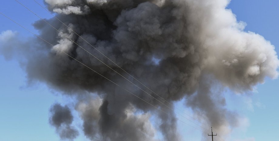 дым, дым Кривой Рог, взрыв Кривой Рог, поднимается дым, взрыв