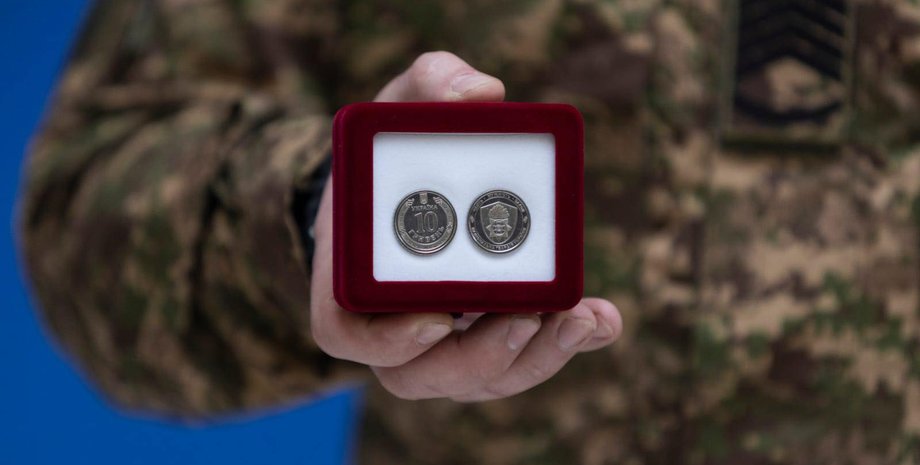 монета национальная гвардия Украины, новая оборотная памятная монета, НБУ выпустил памятную монету, новые 10 грн